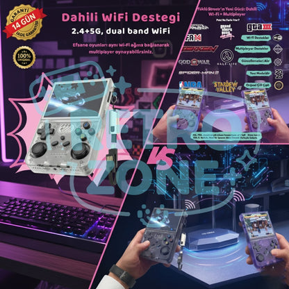 RetroZone™ Taşınabilir Retro Oyun Konsolu 20.000+ Oyun Seçeneğiyle